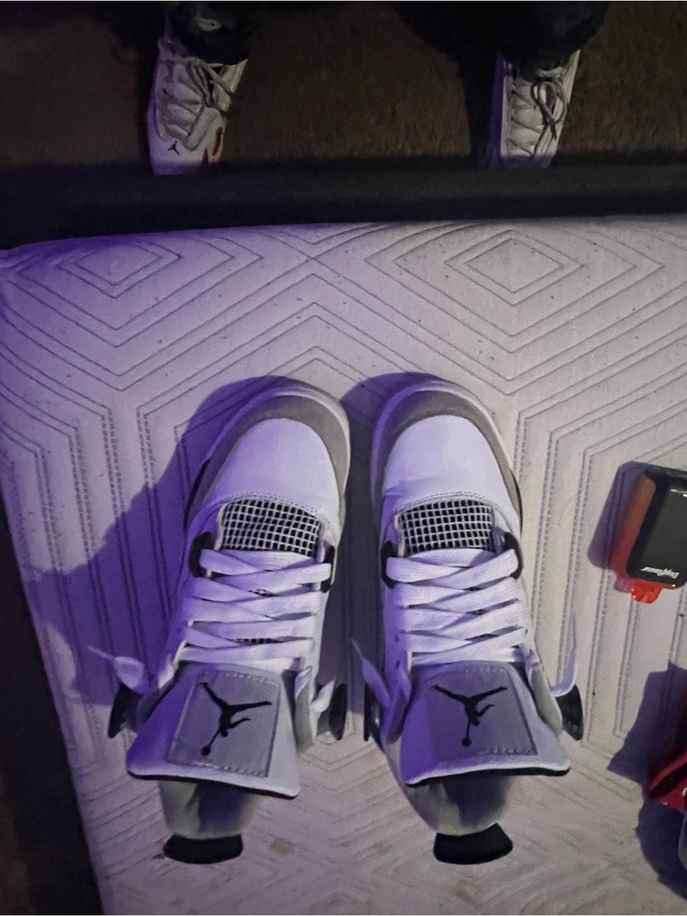 Jordan men’s White and Gray Retro Sneakers